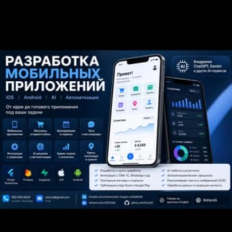 Разработка приложений для iOS и Android, AI-автоматизация